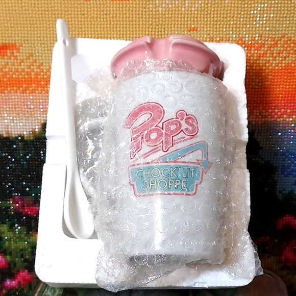 Riverdale Pop's Ceramic Cafe Mug with Whipped Cream Lid & Spoon - Picture 8 of 8